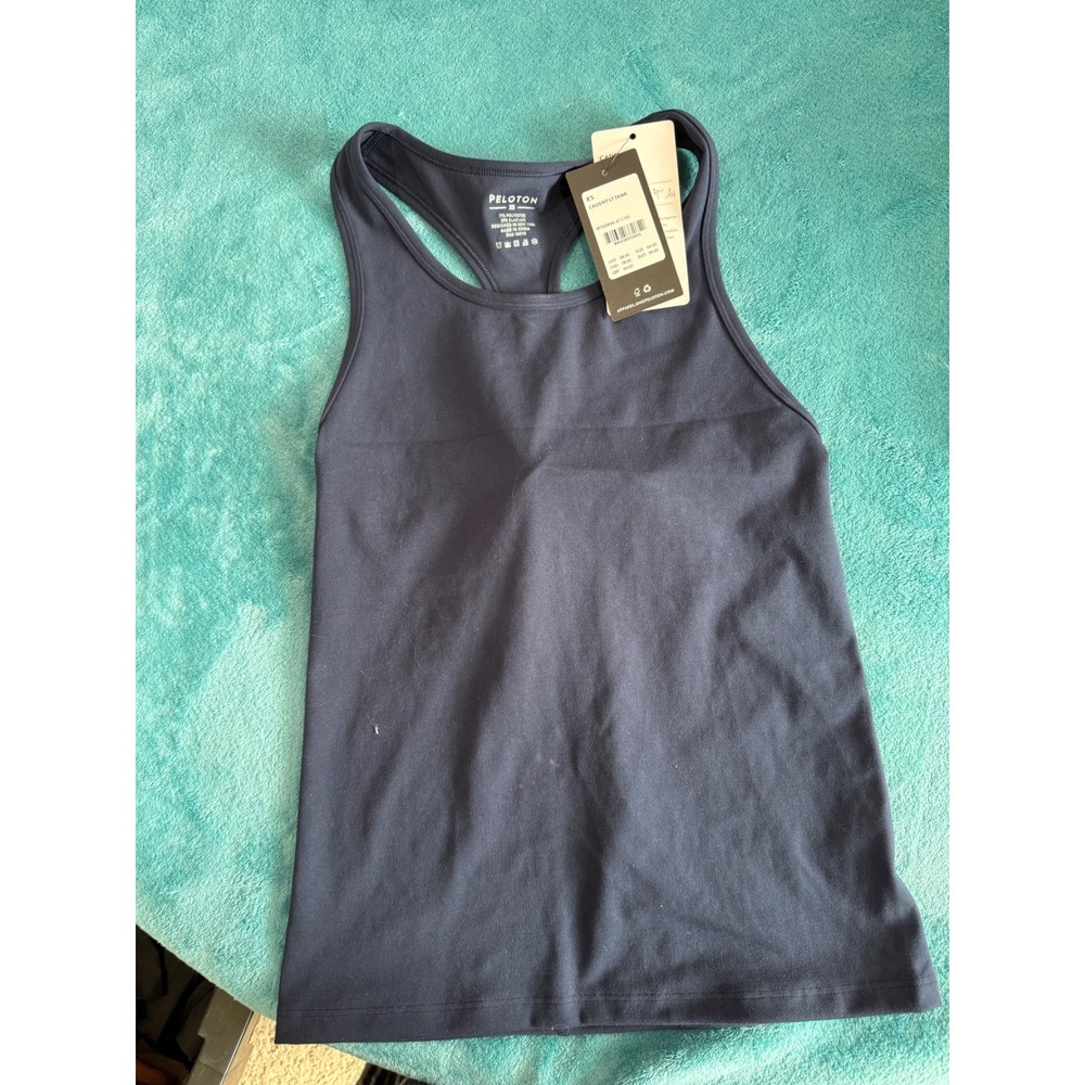 Peloton Cadent LT Tank Top Womens XS Navy Blue Racerback Athletic Gym WT0041-A11
